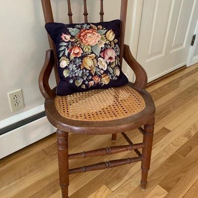 Side chair with pillow