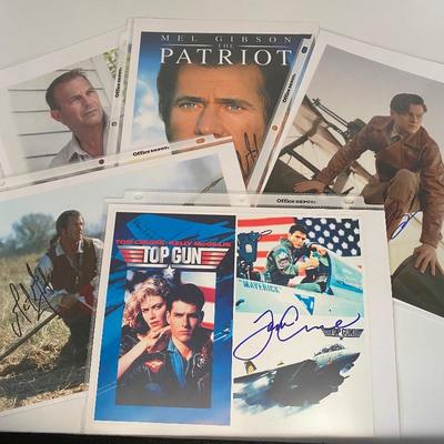 Lot 3  - Signed Actors - DiCaprio, Cruise, Gibson, Costner, and Fox