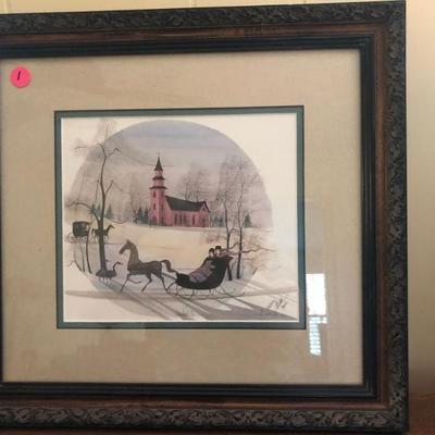 P. Buckley Moss Original Print "Cherished Eve"
