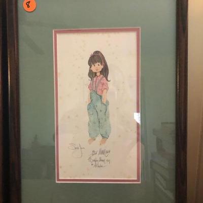 P. Buckley Moss Original Print "Girl Named Sara Jane"