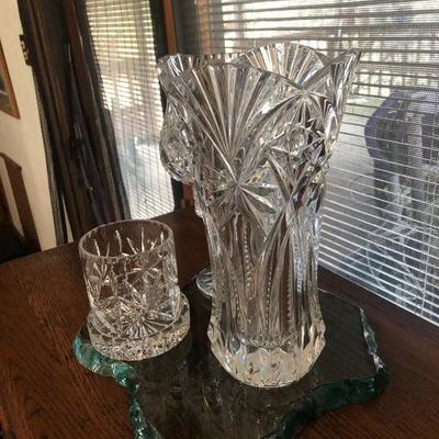 3 Piece Crystal and Glass Lot