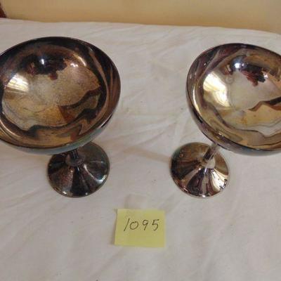 1093, 1094, 1095 Silverplate and dishes