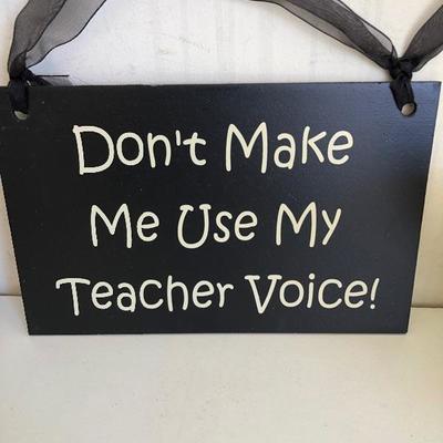 Teacher sign 