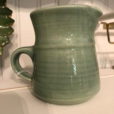 Small Pitcher green glazed 