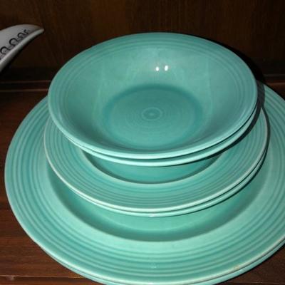 Green kitchen set for 2 