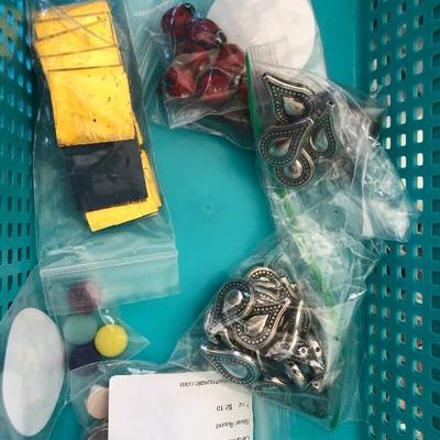 Lot of craft rocks and metal items 