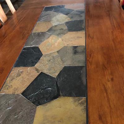 Beautiful dining table with stone top 
