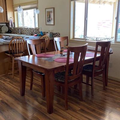Beautiful dining table with stone top 