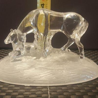Cristal D' Arques Horse and Pony Sculpture 