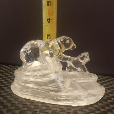 Cristal D' Arques Lead Crystal Polar Bear with Cup