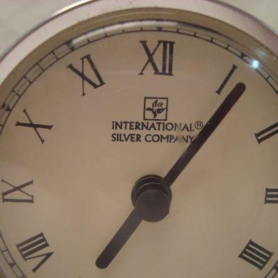 Lead Crystal Mantel Clock by International Silver Company