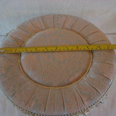 Pair (2) Decorative Padded Hat Storage Box 