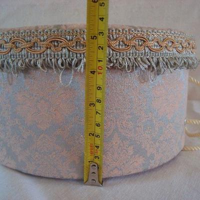 Pair (2) Decorative Padded Hat Storage Box 