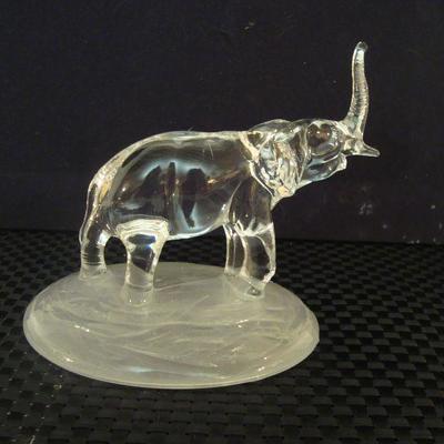 Cristol D' Arques Lead Crystal Elephant Sculpture 