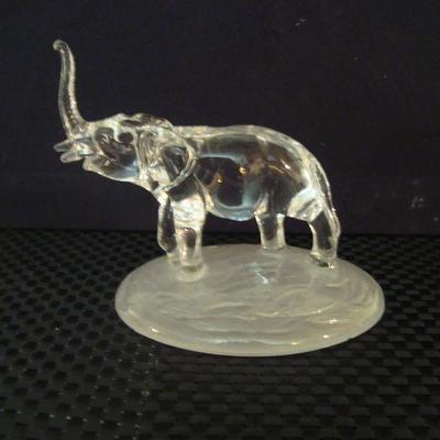 Cristol D' Arques Lead Crystal Elephant Sculpture 