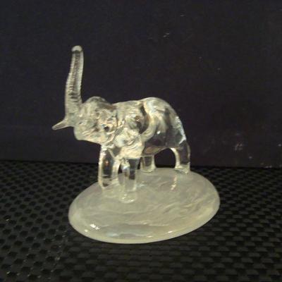 Cristol D' Arques Lead Crystal Elephant Sculpture 