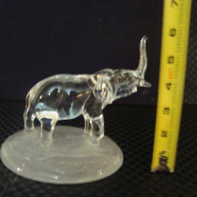 Cristol D' Arques Lead Crystal Elephant Sculpture 