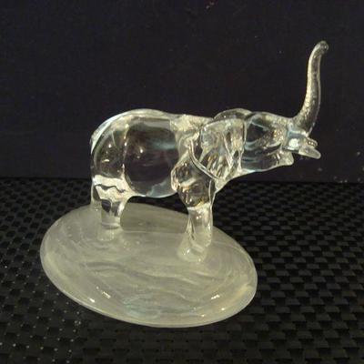Cristol D' Arques Lead Crystal Elephant Sculpture 
