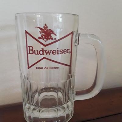 Glass Budweiser Beer Mug