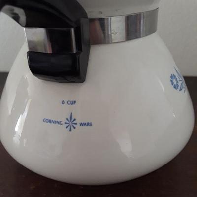 Corning Ware Blue Cornflower Stove Top Teapot Coffee Pot 