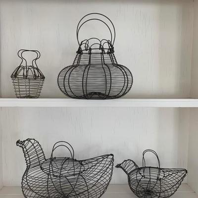 4 pieces wire egg baskets