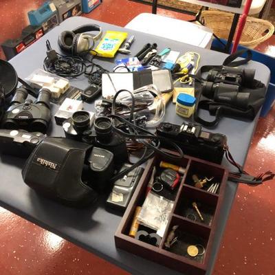 Electronics on table