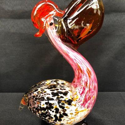 Blown Art Glass Pelican Paperweight
