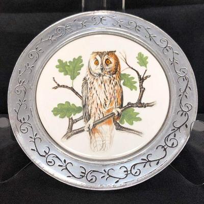 Cast Craft Decorative Owl Wall Hanging Trivet Plate