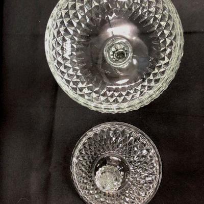 Clear Pressed Glass Lidded Candy Dish