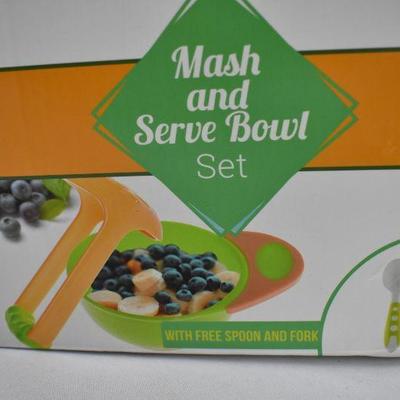 LullaBaby Mash & Serve Bowl Set - New
