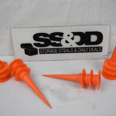 12 pc Plastic Plant Watering Stakes, Orange, no packaging - New