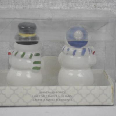Snowmen Salt & Pepper Shakers by Cypress - New