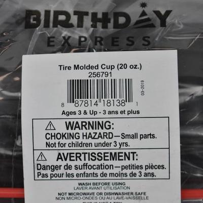 Birthday Express Tire Molded Cups, 20 oz, Qty 8 - New