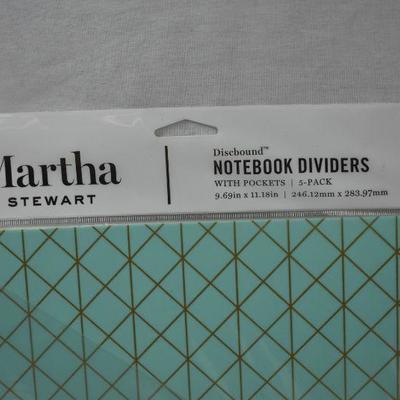 Discbound ARC Notebook & Discbound Martha Stewart Notebook Dividers - New