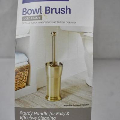BH&G Bowl Brush, Gold Finish. Damaged Packaging - New