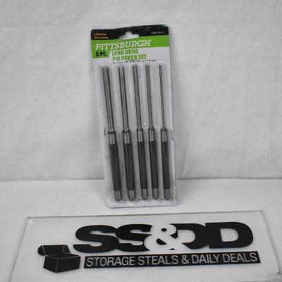 5 pc Long Drive Punch Set Tools by Pittsburgh - New