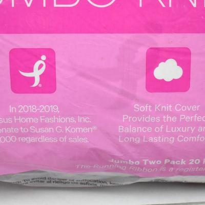 2 pack Pillows, Standard Size, supporting Susan G Komen - New