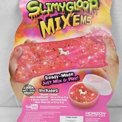 SlimyGloop Mix'Ems with Ready-Made Unicorn Slimygloop - New