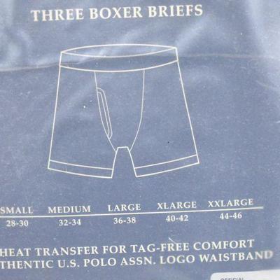 US Polo Assn Three Boxer Briefs, Men's Size XL - New