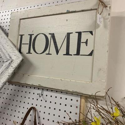 Wood home sign 