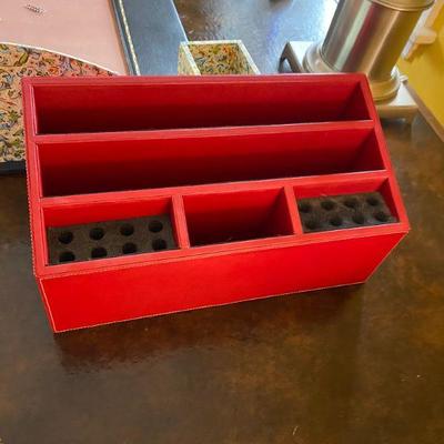 Red Pen Stand / Card Holder