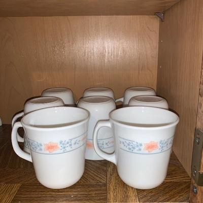 8 white coffee mugs