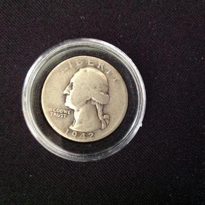 1942 Washington Quarter Circulated Condition 