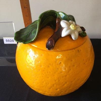 Big Orange Ceramic California Cookie Jar 