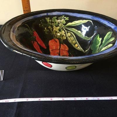 Large fun ceramic Veggie bowl