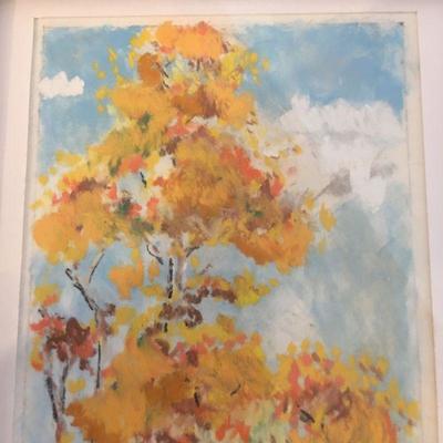 Ed Cooper Original watercolor of Colorado Aspens