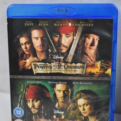 Disney Pirates of the Caribbean 5 Movie Collection on Blu-ray. Open packaging