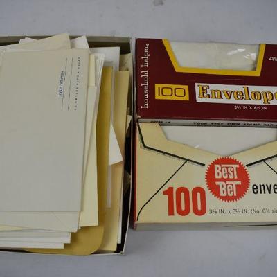 Large Lot Vintage Stationery Envelopes, etc
