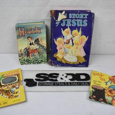 Qty 4 Vintage Children's Books: Buddy Pig -to- Story of Jesus