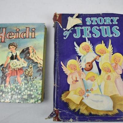 Qty 4 Vintage Children's Books: Buddy Pig -to- Story of Jesus